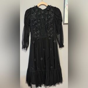 Camilla and Marc C&M Collection Black Mesh Floral Maxi Dress XS